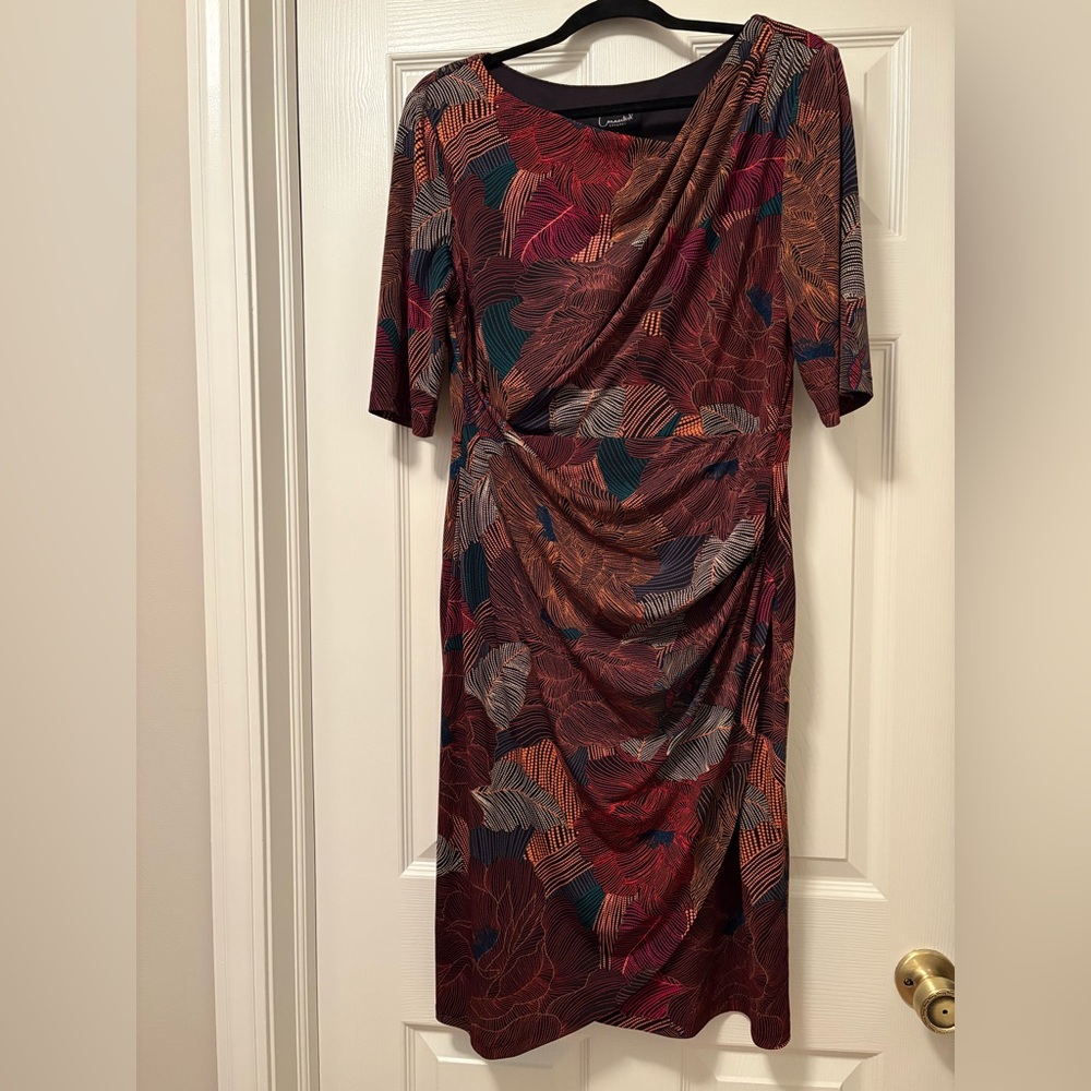 Connected Brand Multicolor Draped Dress